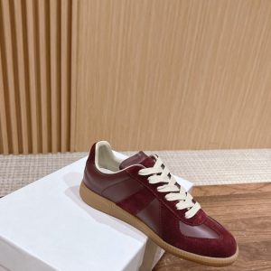 MaisonMargiela Burgundy Yupoo Men shoes Top quality Size 35-46