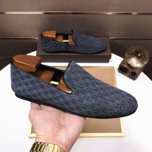 BottegaVeneta-Intrecciato-Leather-Loafers-Blue