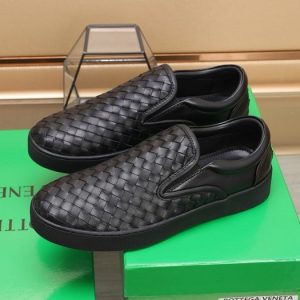 BottegaVeneta-Intrecciato-Slip-On-Sneaker-Black