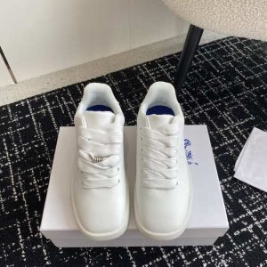 Burberry-Leather-Sneakers-Low-Top-Lace-White