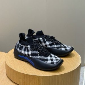 Burberry-Shield-Knit-Lace-up-Sneakers-Black