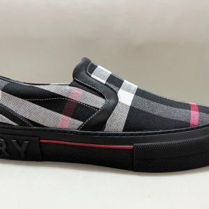 Burberry-Thompson-Slip-on-Sneakers-Check-Black