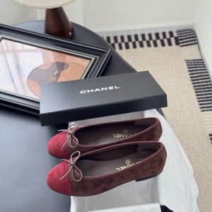 Chanel Burgundy Women shoes Yupoo 1:1