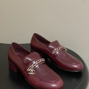 Chanel Burgundy Women shoes Yupoo 1:1