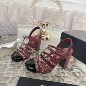 Chanel Burgundy Women shoes Yupoo 1:1