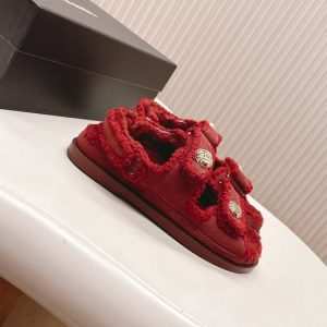 Chanel Burgundy Women shoes Yupoo 1:1