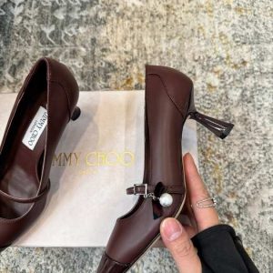 Jimmy Burgundy Women shoes Yupoo 1:1