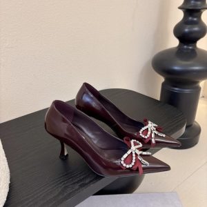 Jimmy Burgundy Women shoes Yupoo 1:1