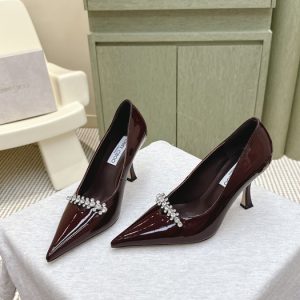 Jimmy Burgundy Women shoes Yupoo 1:1