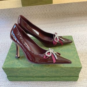 Jimmy Burgundy Women shoes Yupoo 1:1