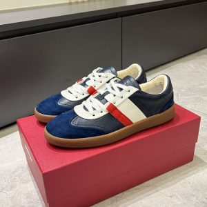 Ferragamo Navy Women shoes Yupoo 1:1