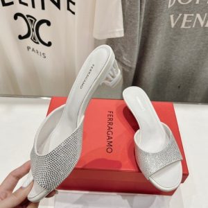 Ferragamo White Women shoes Yupoo 1:1