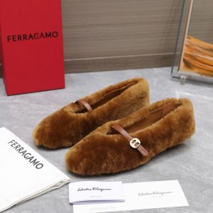 Ferragamo Brown Women shoes Yupoo 1:1