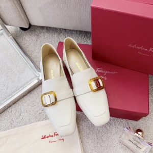 Ferragamo White Women shoes Yupoo 1:1