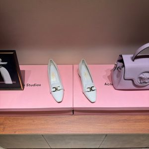 Ferragamo White Women shoes Yupoo 1:1