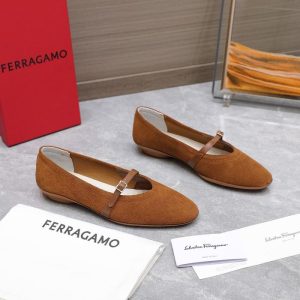 Ferragamo Brown Women shoes Yupoo 1:1