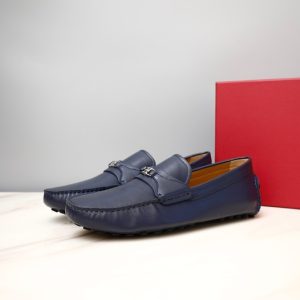 Ferragamo Navy Women shoes Yupoo 1:1