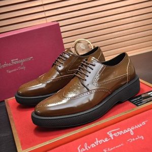Ferragamo Brown Women shoes Yupoo 1:1