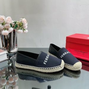 Ferragamo Navy Women shoes Yupoo 1:1