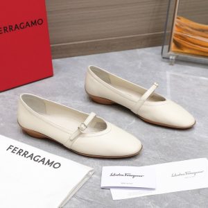Ferragamo White Women shoes Yupoo 1:1