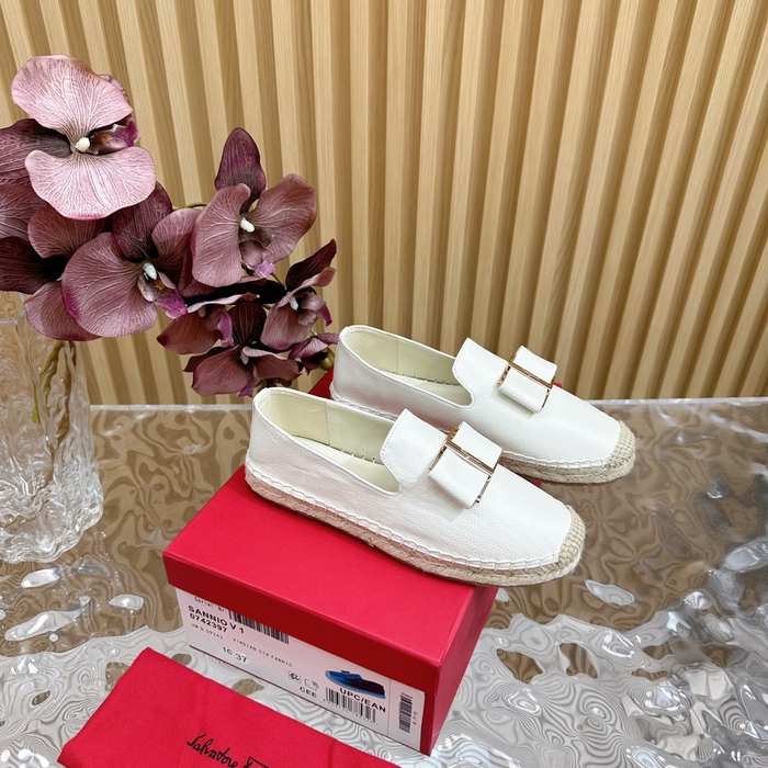 Ferragamo White Women shoes Yupoo 1:1