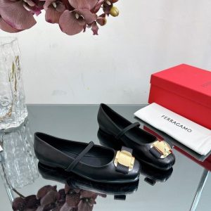 Ferragamo Black Women shoes Yupoo 1:1