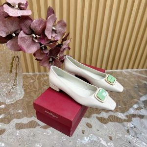 Ferragamo White Women shoes Yupoo 1:1