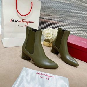 Ferragamo Green Women shoes Yupoo 1:1