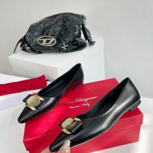 Ferragamo Black Women shoes Yupoo 1:1