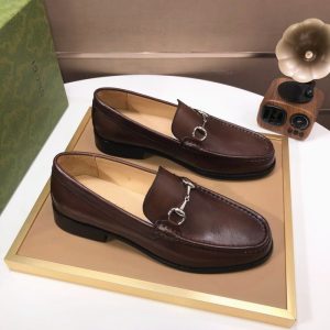 Gucci Brown Yupoo Men shoes Top quality