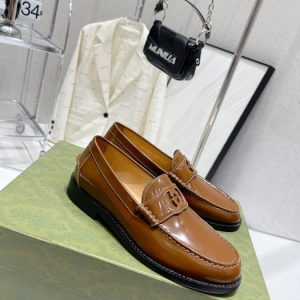 Gucci Brown Yupoo Men shoes Top quality