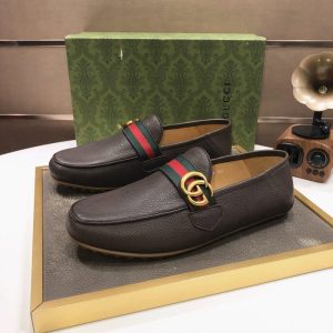 Gucci Brown Yupoo Men shoes Top quality