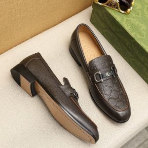 Gucci Brown Yupoo Men shoes Top quality