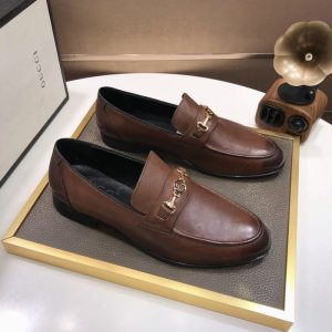 Gucci Brown Yupoo Men shoes Top quality