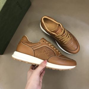 Gucci Tan Yupoo Men shoes Top quality