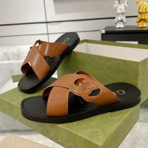 Gucci Brown Yupoo Men shoes Top quality