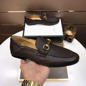 Gucci Brown Yupoo Men shoes Top quality
