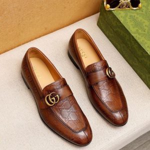 Gucci Brown Yupoo Men shoes Top quality