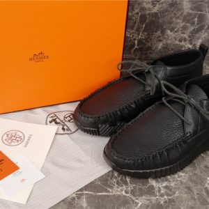 Hermes Black Yupoo Men shoes Top quality