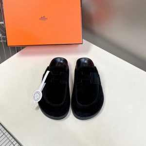 Hermes Black Yupoo Men shoes Top quality