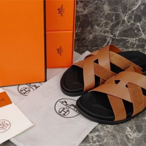 Hermes Tan Yupoo Men shoes Top quality