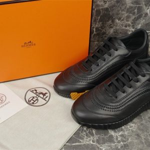 Hermes Black Yupoo Men shoes Top quality