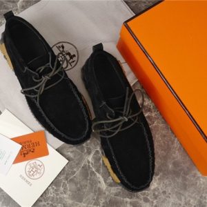 Hermes Black Yupoo Men shoes Top quality