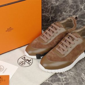 Hermes Brown Yupoo Men shoes Top quality