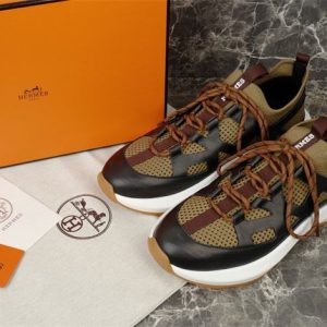 Hermes Brown Yupoo Men shoes Top quality