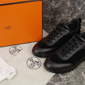 Hermes Black Yupoo Men shoes Top quality
