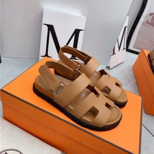 Hermes Tan Yupoo Men shoes Top quality