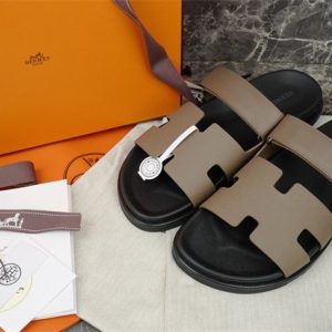 Hermes Brown Yupoo Men shoes Top quality