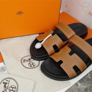 Hermes Brown Yupoo Men shoes Top quality