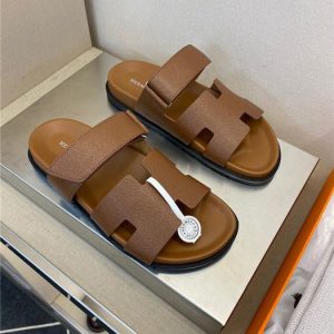 Hermes Brown Yupoo Men shoes Top quality